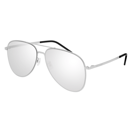 Saint Laurent CLASSIC 11 SLIM aviator sunglasses in Silver Silver Silver/Nylon