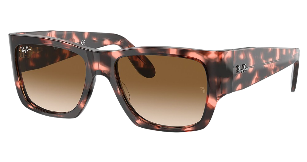 Ray-Ban RB2187 WAYFARER NOMAD square sunglasses in Pink Havana/Brown Gradient