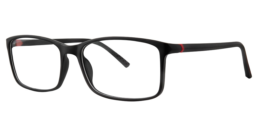 black matte/red