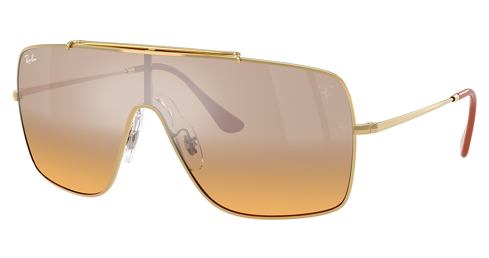 Ray-Ban RB3697M aviator sunglasses in Arista/Orange Mirror Gradient Silver