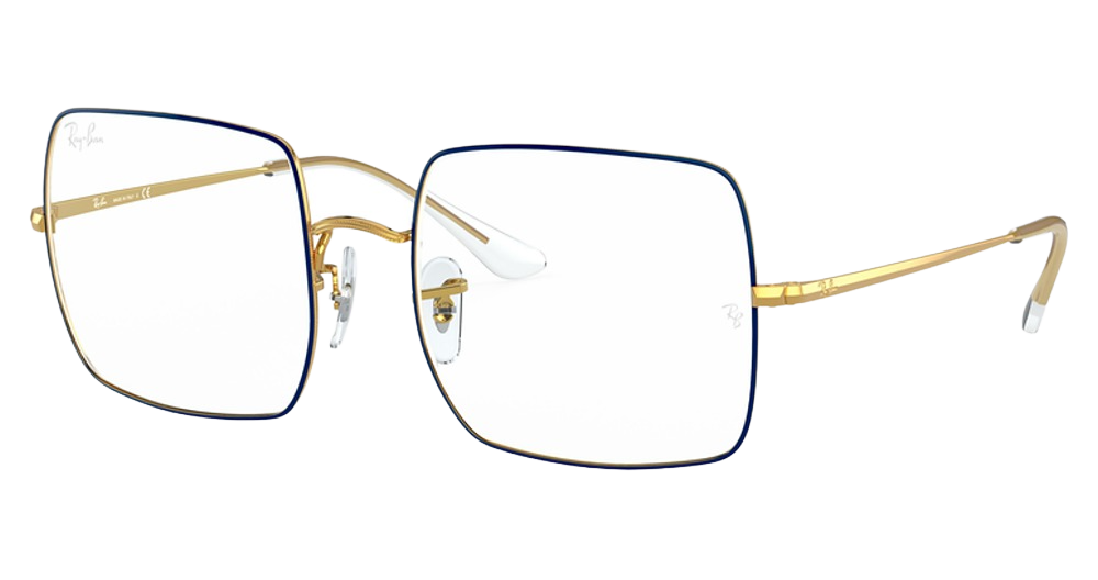 Ray-Ban RX1971V square eyeglasses in Blue on Legend Gold
