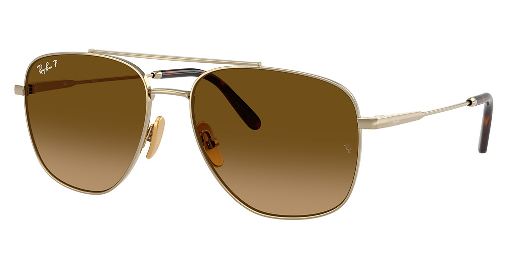Ray-Ban RB8097 WILLIAM TITANIUM sunglasses in Arista/Brown Gradient Polarized