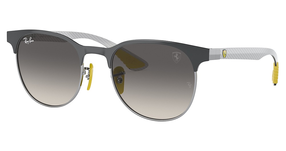 Ray-Ban RB8327M round sunglasses in Grey on Silver/Grey Gradient
