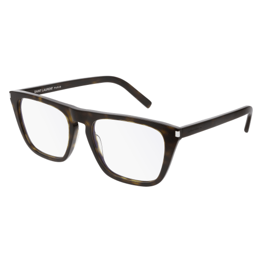 Saint Laurent SL 343 rectangle eyeglasses in Havana Havana Transparent