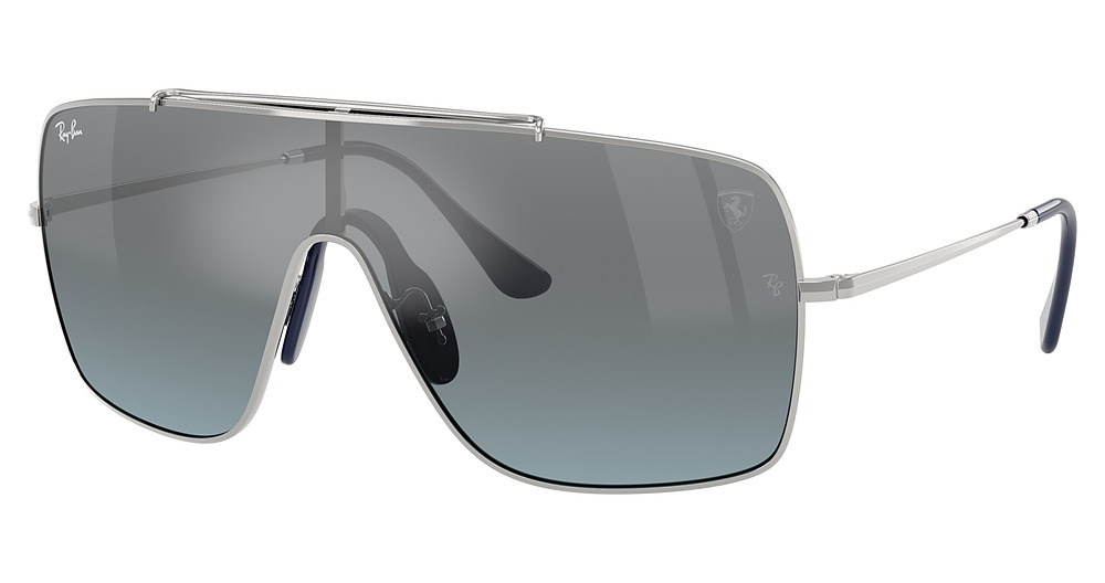 Ray-Ban RB3697M aviator sunglasses in Silver/Blue Mirror Gradient Silver