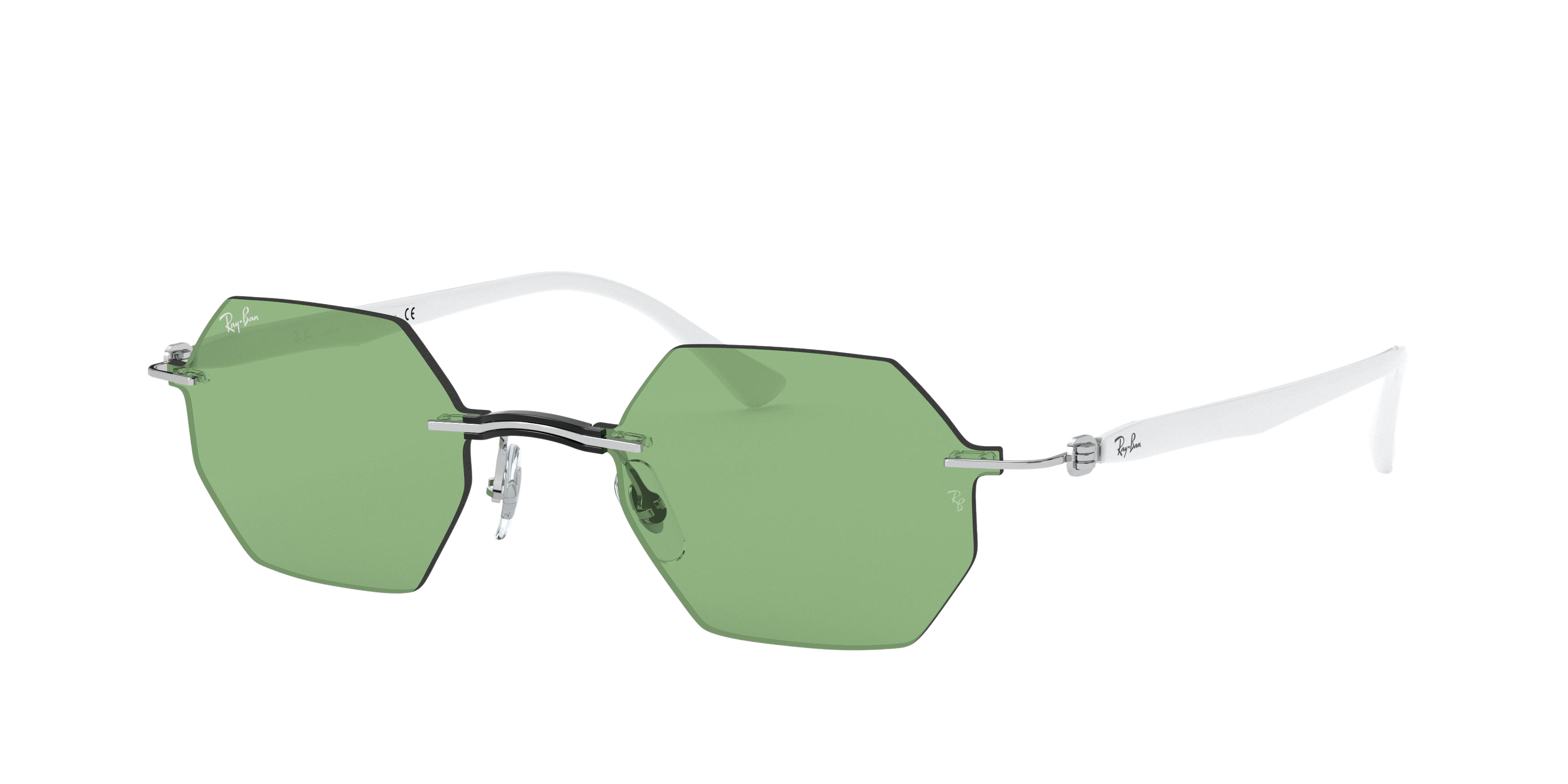 Ray-Ban RB8061 round sunglasses in Silver