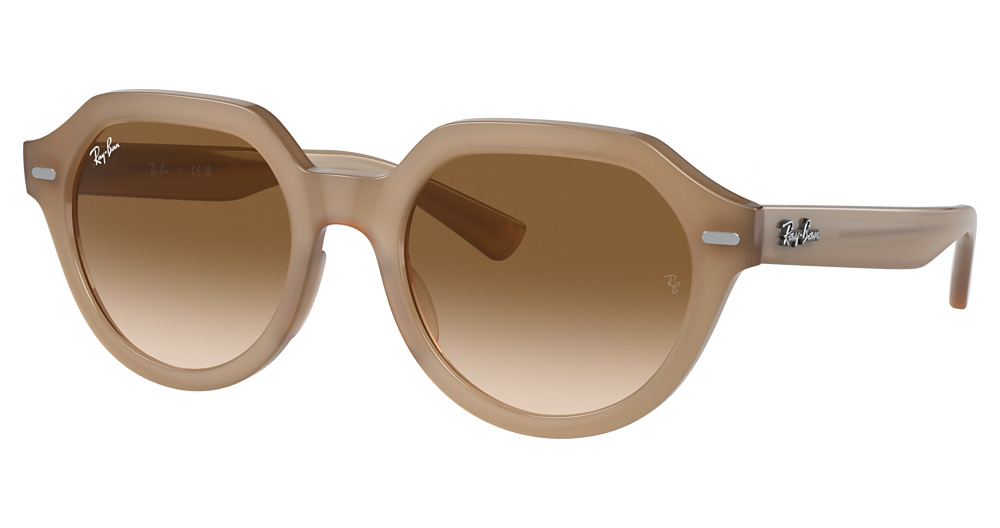 Ray-Ban RB4399 GINA round sunglasses in Tortledove/Clear Gradient Brown