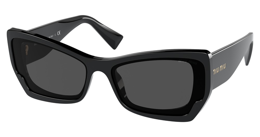 Miu Miu MU 07XS cateye sunglasses in Crystal Black/Dark Grey