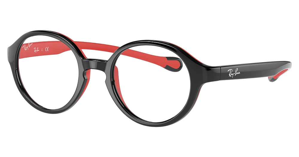 BLACK ON RUBBER RED