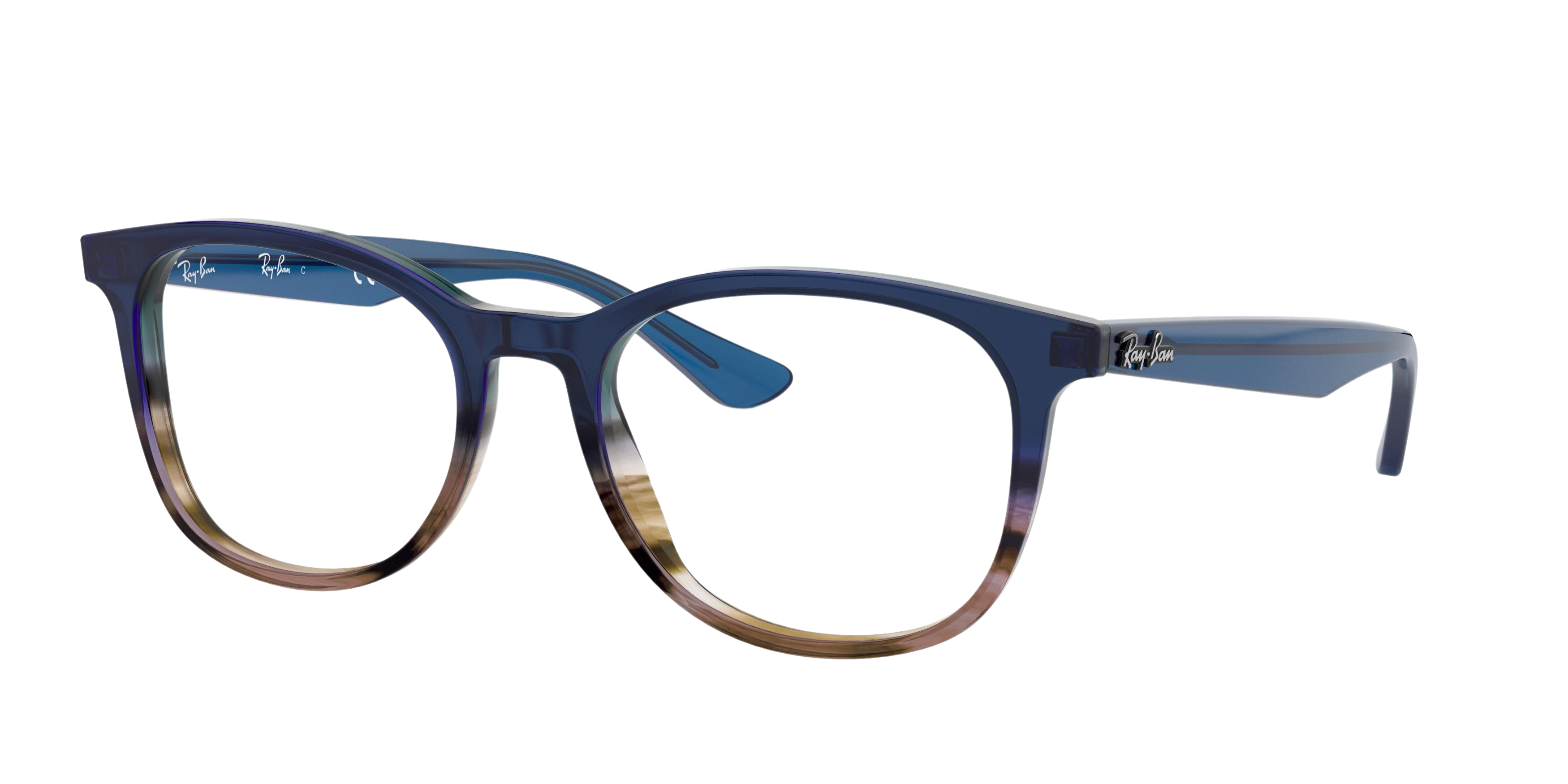 GRADIENT BLUE ON STRIPPED GREY