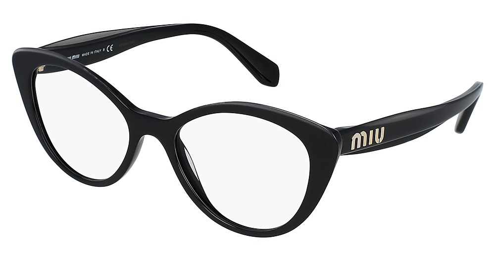 Miu Miu MU 01RV CORE COLLECTION aviator eyeglasses in Black Top Grey