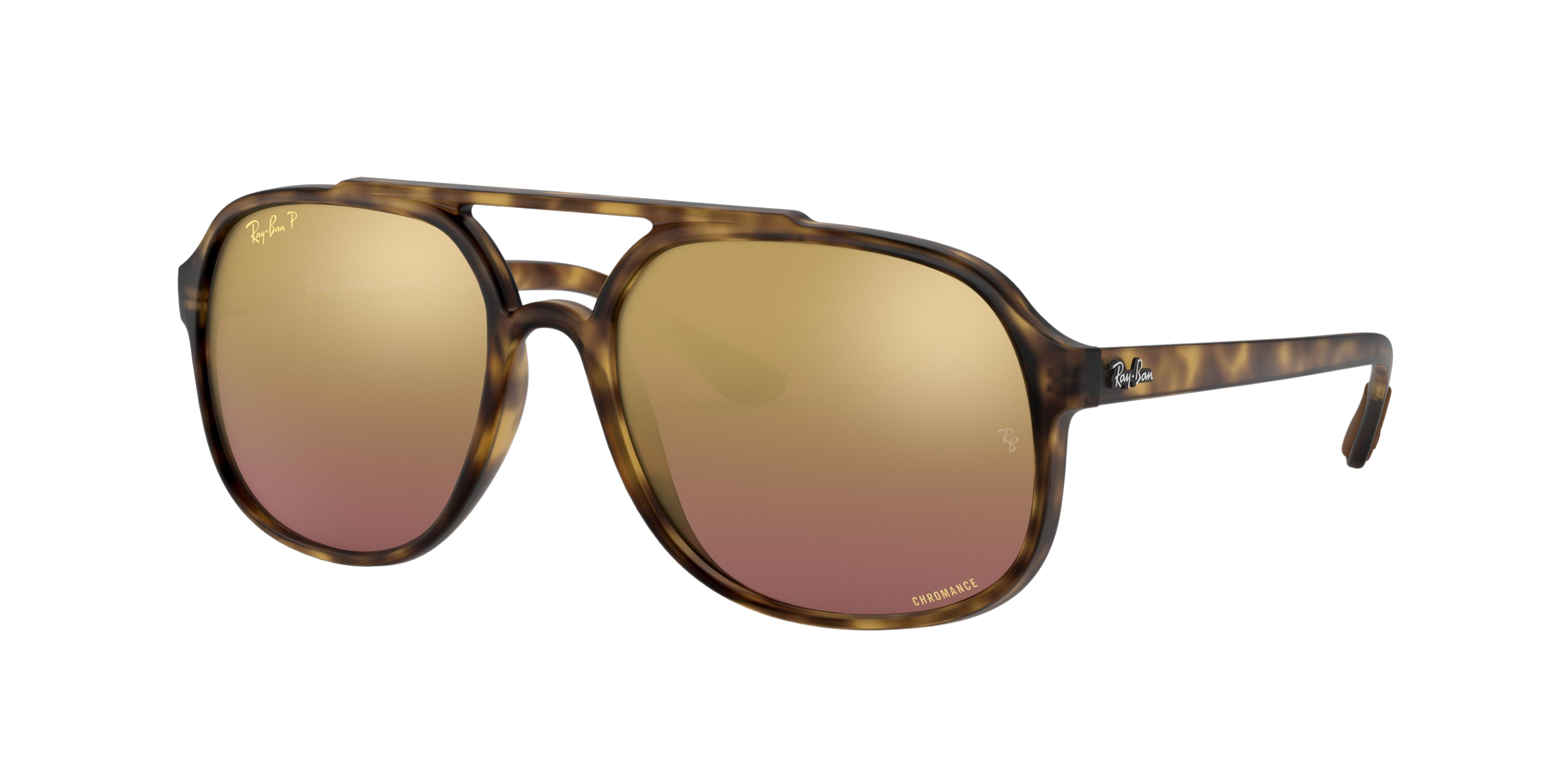 Ray-Ban RB4312CH square sunglasses in Matte Havana