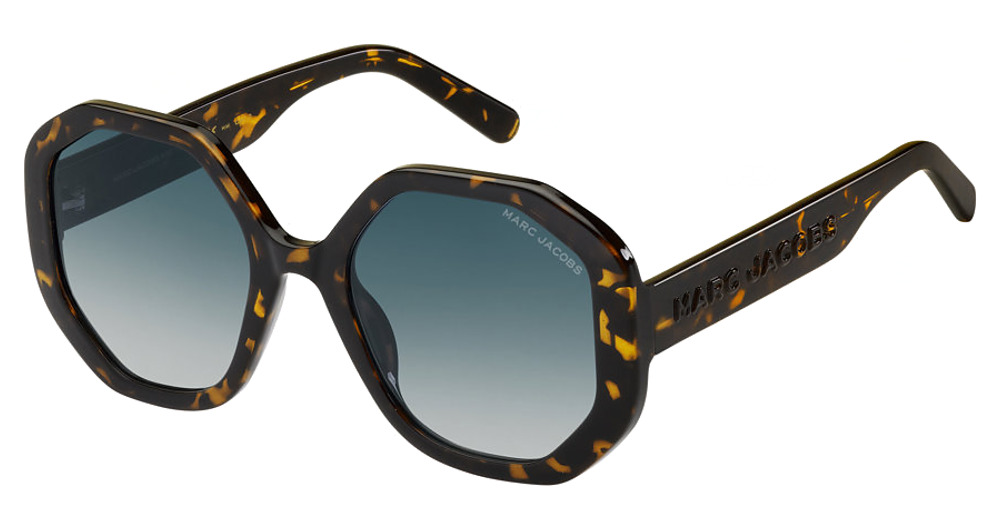 Marc Jacobs MARC 659/S irregular sunglasses in Havana/Dk Blue Shaded
