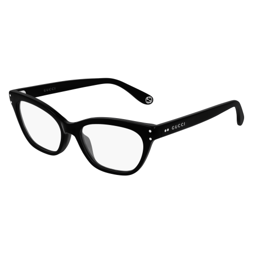Gucci GG0570O cateye eyeglasses in Black Black Transparent