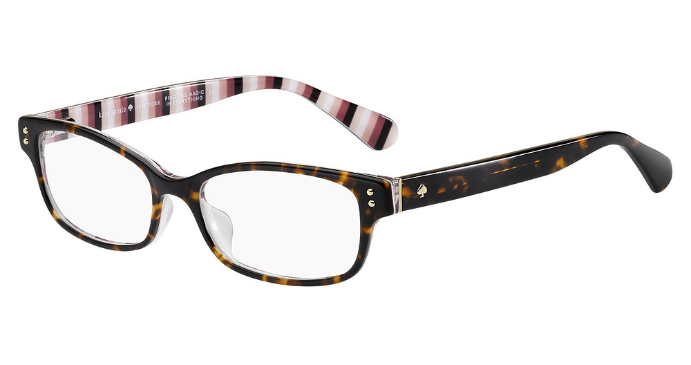 Kate Spade LUCYANN2 rectangle eyeglasses in Havana Pttrn