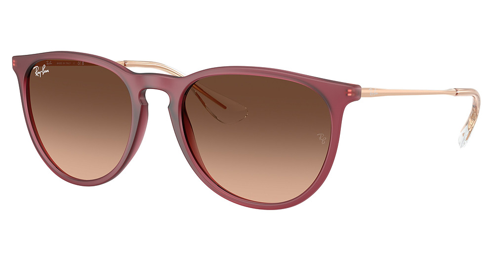 Ray-Ban RB4171F ERIKA round sunglasses in Rubber Violet/Pink Gradient Brown