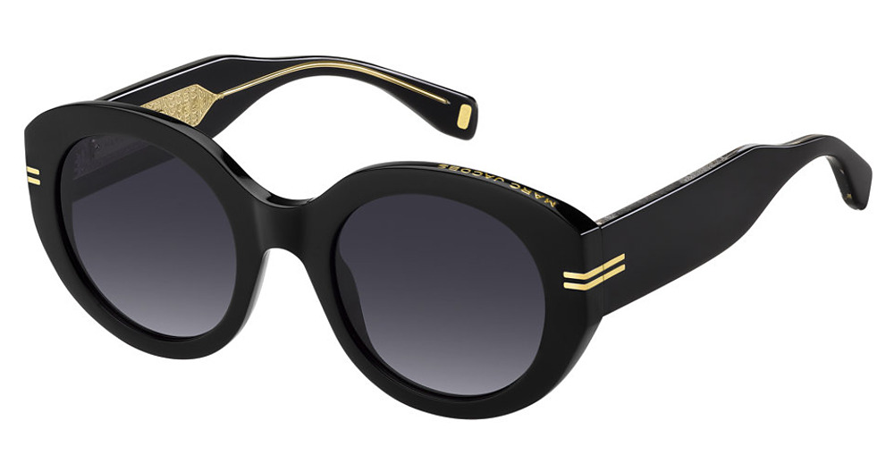 Marc Jacobs MJ 1110/S round sunglasses in Black/Dark Grey Shaded