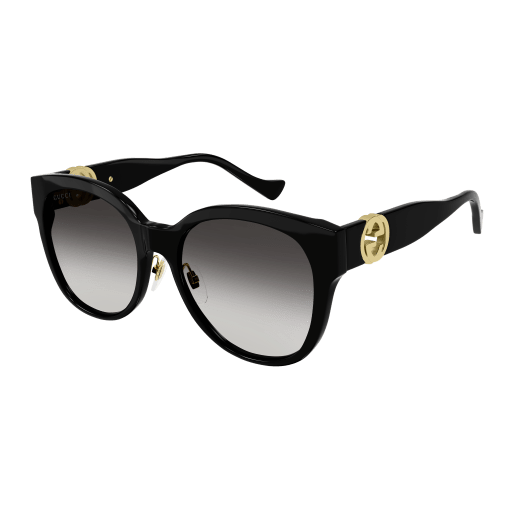 Gucci GG1028SK round sunglasses in Black Black Grey/Grey