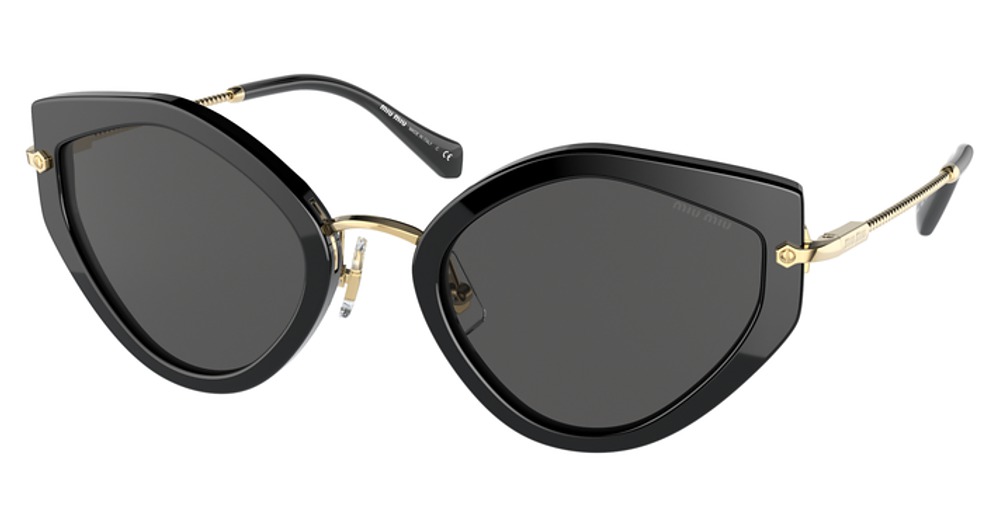 Miu Miu MU 08XS cateye sunglasses in Black/Dark Grey