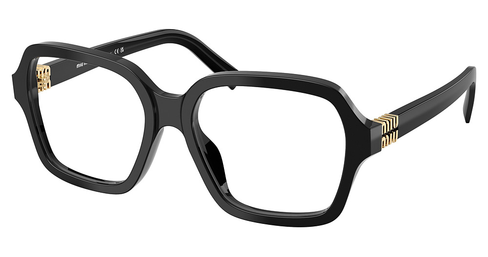 Miu Miu MU 03YVF square eyeglasses in Black