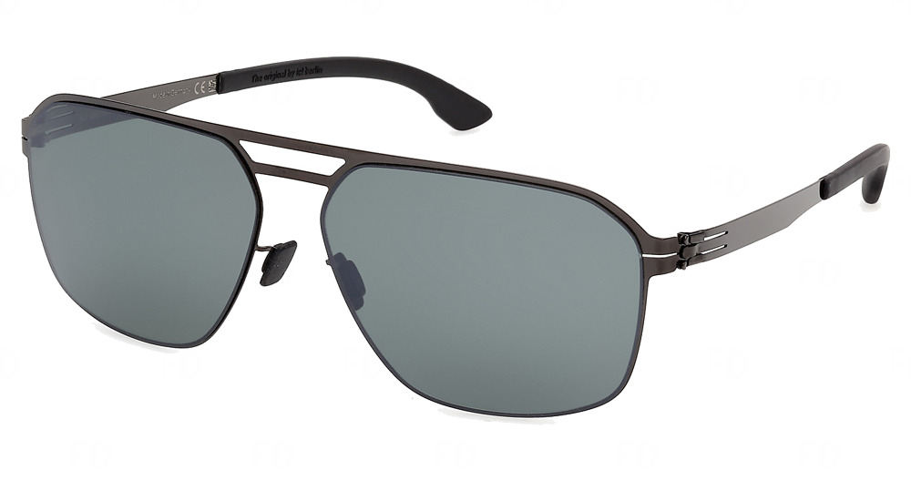 shiny gunmetal / green polarized