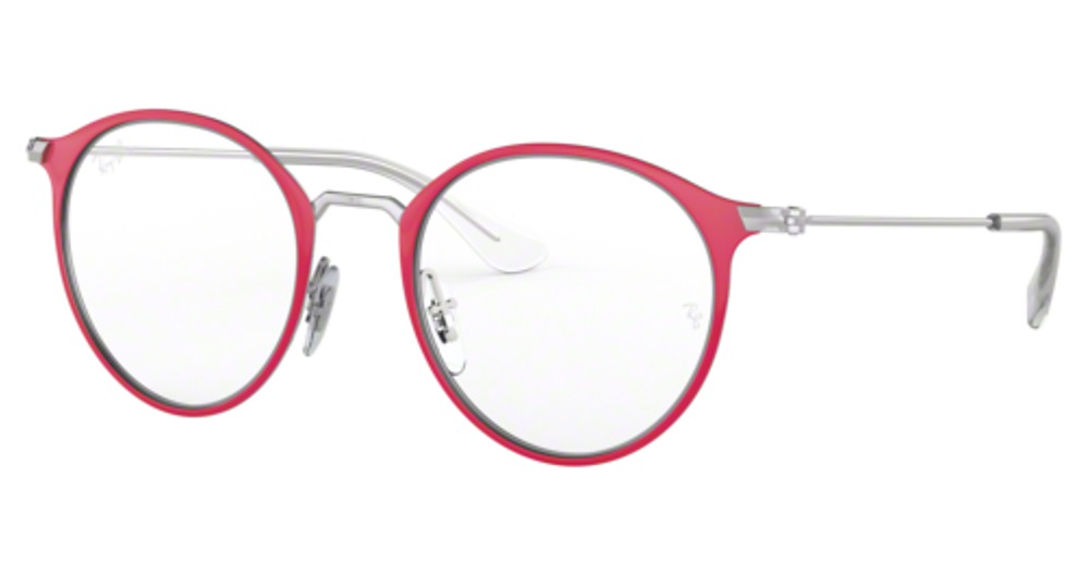 Ray-Ban RY1053 round eyeglasses in Red on Silver