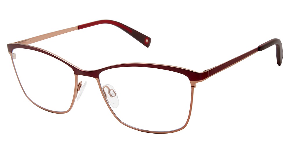 burgundy/light brown