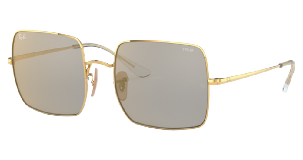 Ray-Ban RB1971 SQUARE square sunglasses in Arista/Photo Dark Grey Mirror Gold