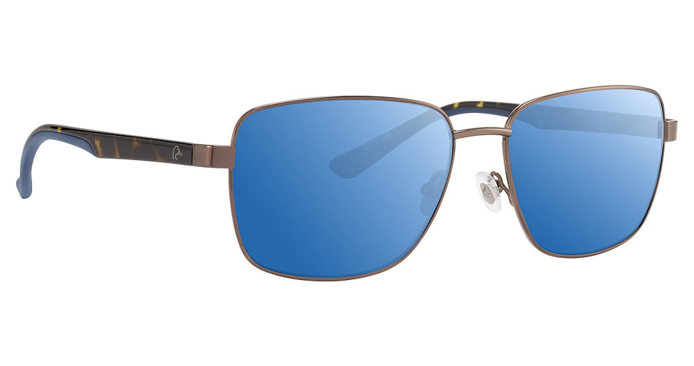 Dark Brown / Blue Mirror