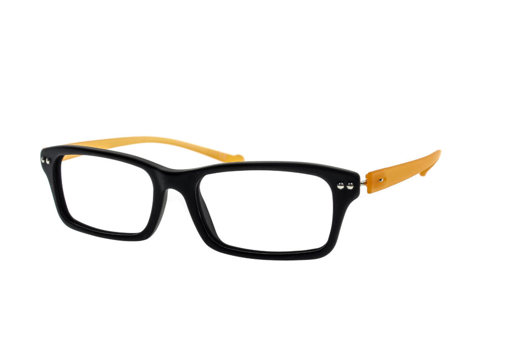 iGreen IGV04.11 rectangle eyeglasses in Matte Black/Matte Neon Orange