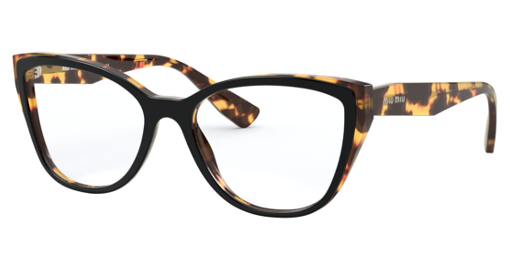 Miu Miu MU 04SV CORE COLLECTION cateye eyeglasses in Top Black/Light Havana