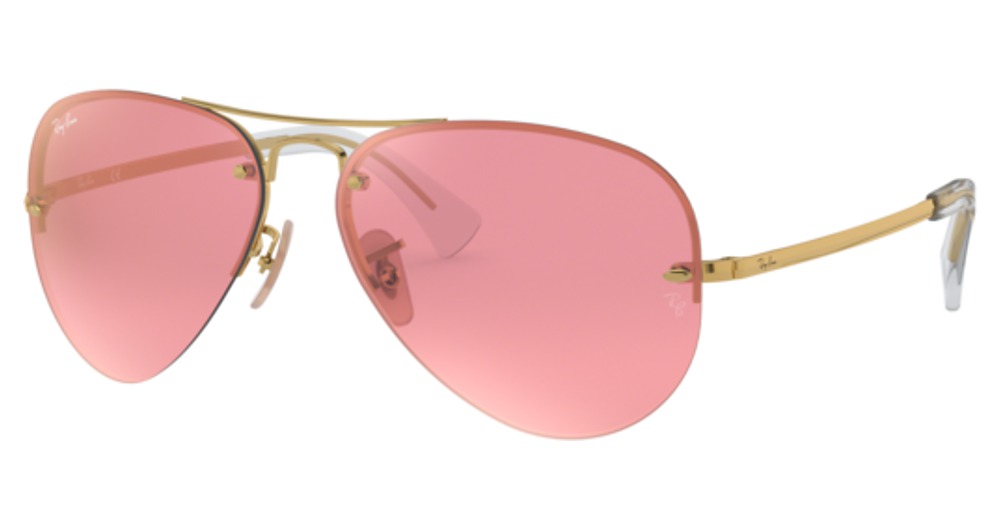 Ray-Ban RB3449 RB3449 aviator sunglasses in Gold/Pink Flash Copper