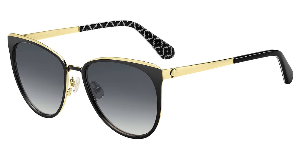 Kate Spade Jabrea/S cateye sunglasses in Black/Dark Grey Shaded