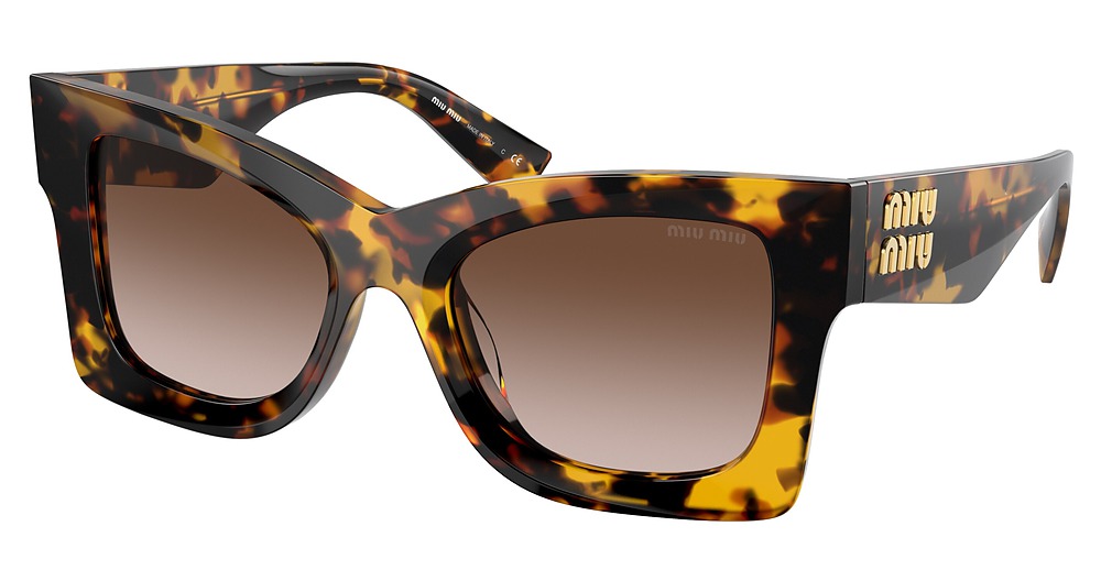 Miu Miu MU 08WS cateye sunglasses in Honey Havana/Brown Gradient