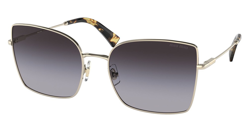 Miu Miu MU 51WS cateye sunglasses in Pale Gold/Grey Gradient
