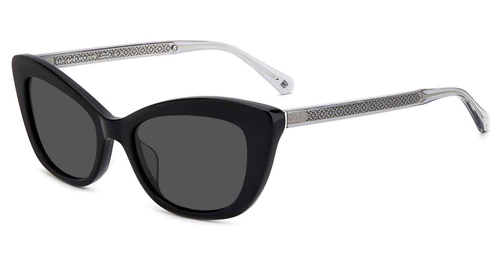 Kate Spade MERIDA/G/S rectangle sunglasses in Black/Grey