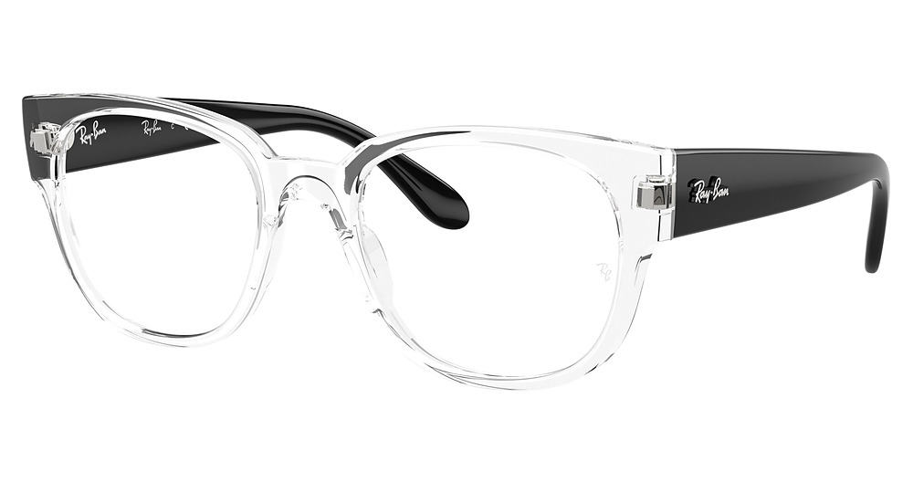 Ray-Ban RX7210 round eyeglasses in Transparent