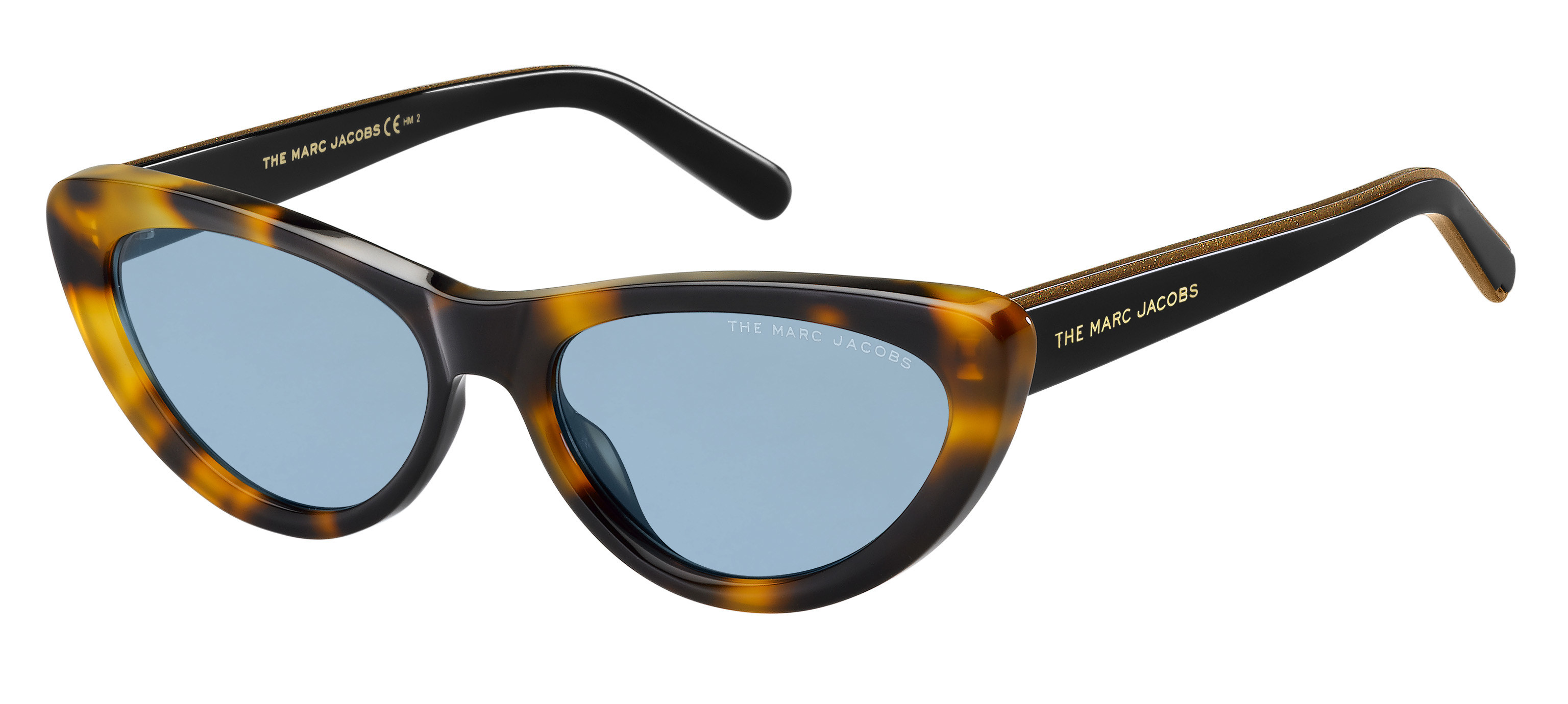 Marc Jacobs Marc 457/S cateye sunglasses in Havana Black (Ku Blue Avio)