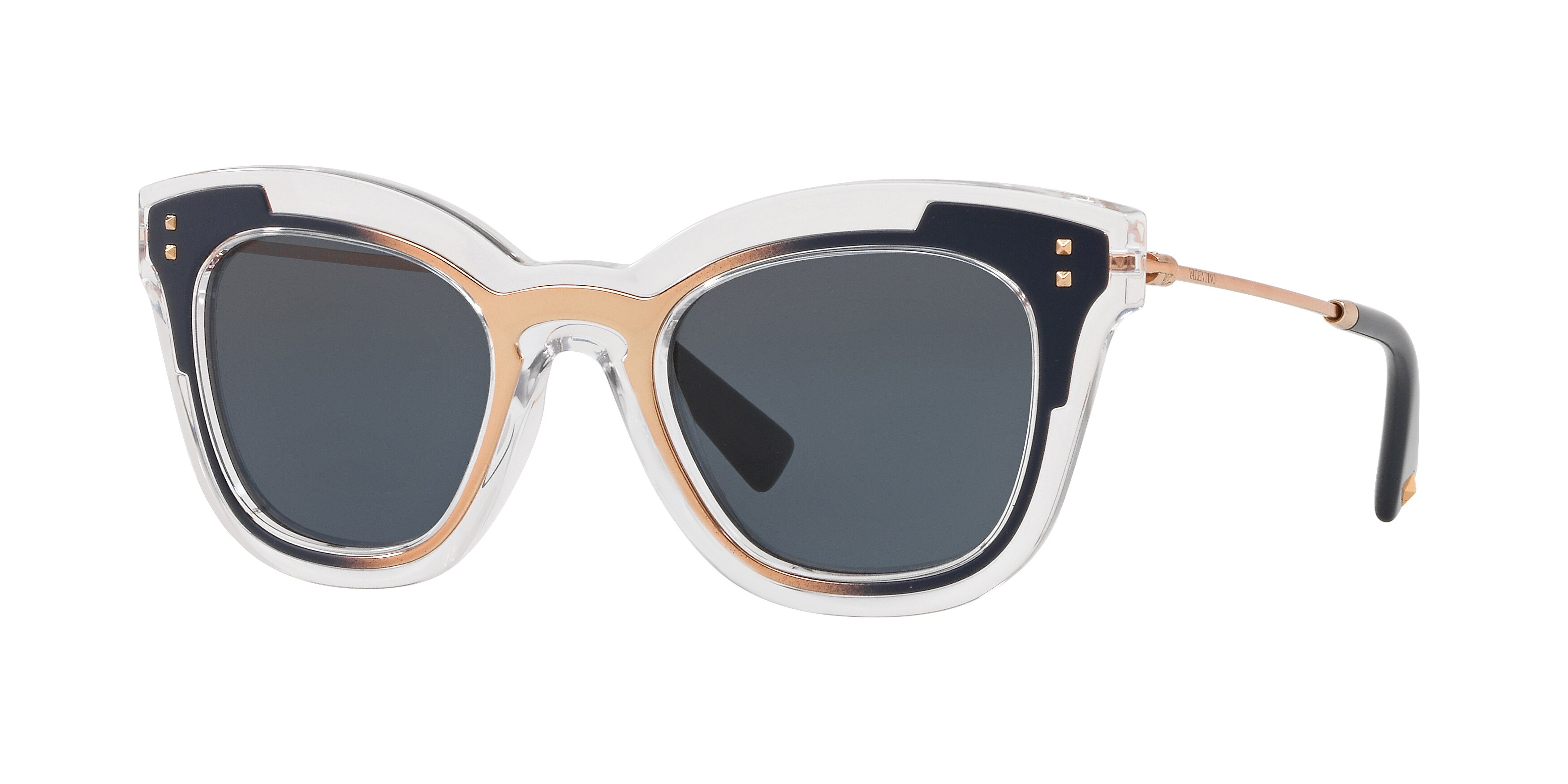 TRASP/ROSE GOLD MATTE BLUE