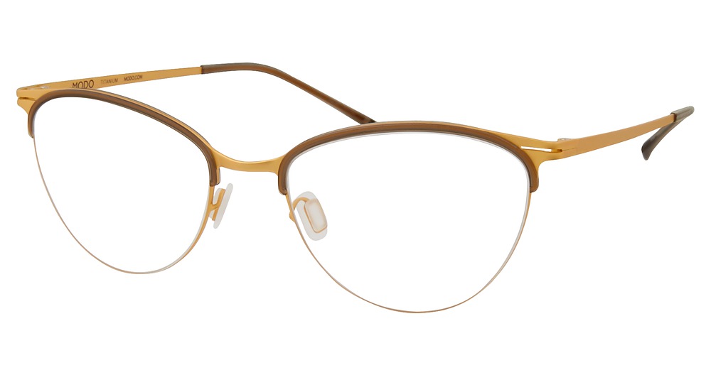 Modo 4418 round eyeglasses in Smoke/Gold