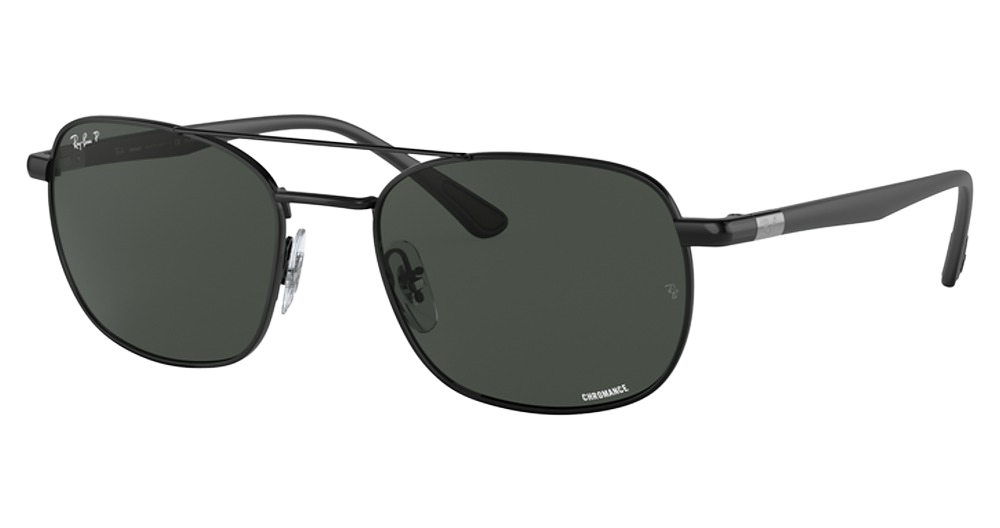 Ray-Ban RB3670CH aviator sunglasses in Black/Polarized Dark Grey