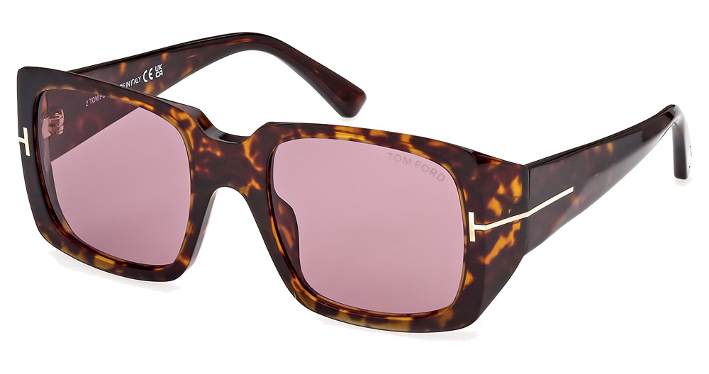 Tom Ford FT1035 square sunglasses in Dark Havana/Violet
