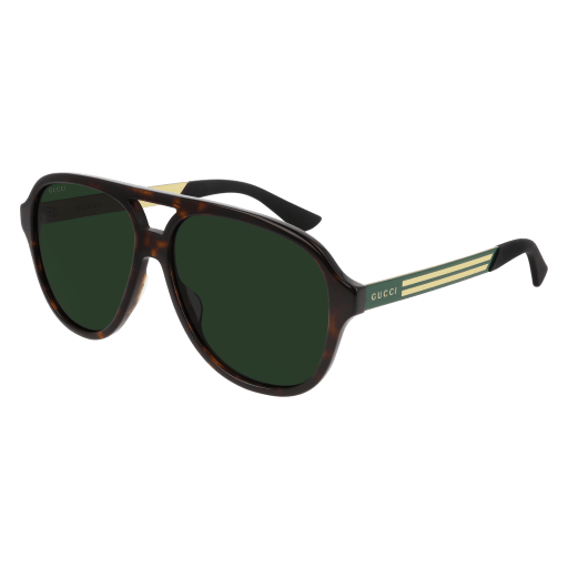 Gucci GG0688S aviator sunglasses in Havana Green Green/Green