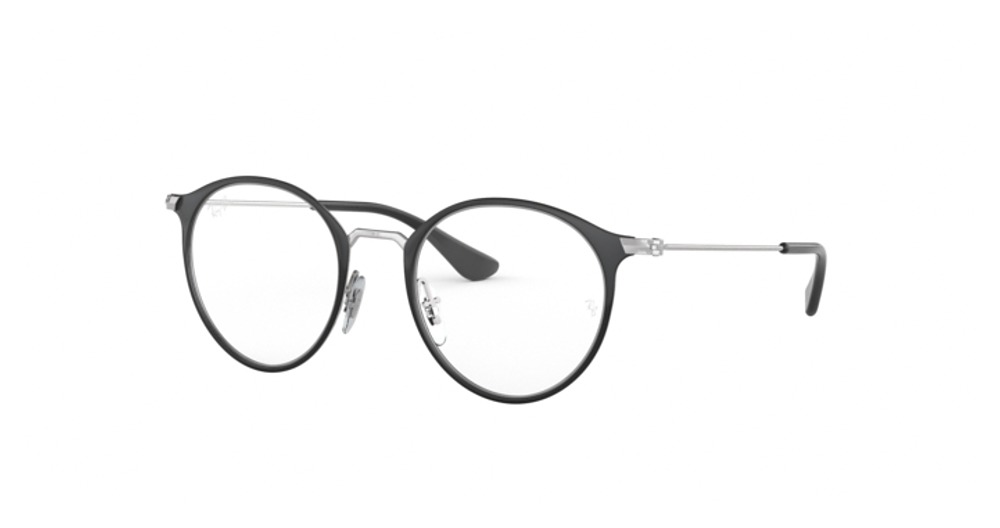 Ray-Ban RY1053 round eyeglasses in Black on Silver