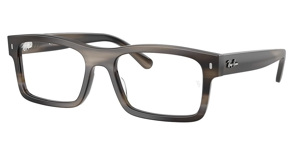 Ray-Ban RX5435F rectangle eyeglasses in Havana Grey