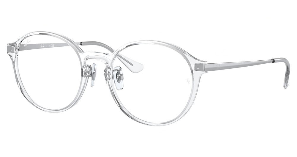 Ray-Ban RX7178D round eyeglasses in Transparent