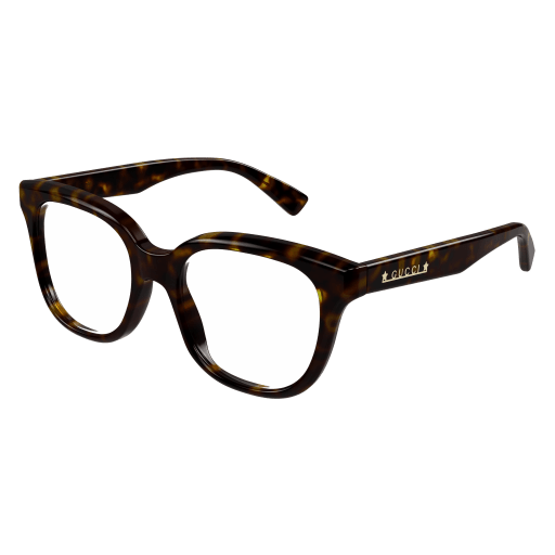 Gucci GG1173O rectangle eyeglasses in Havana Havana Transparent
