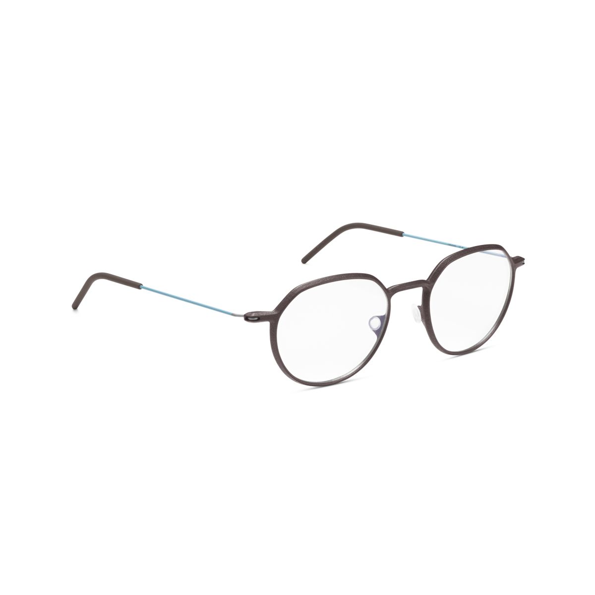 Dark Brown / Mat Metallic light Blue