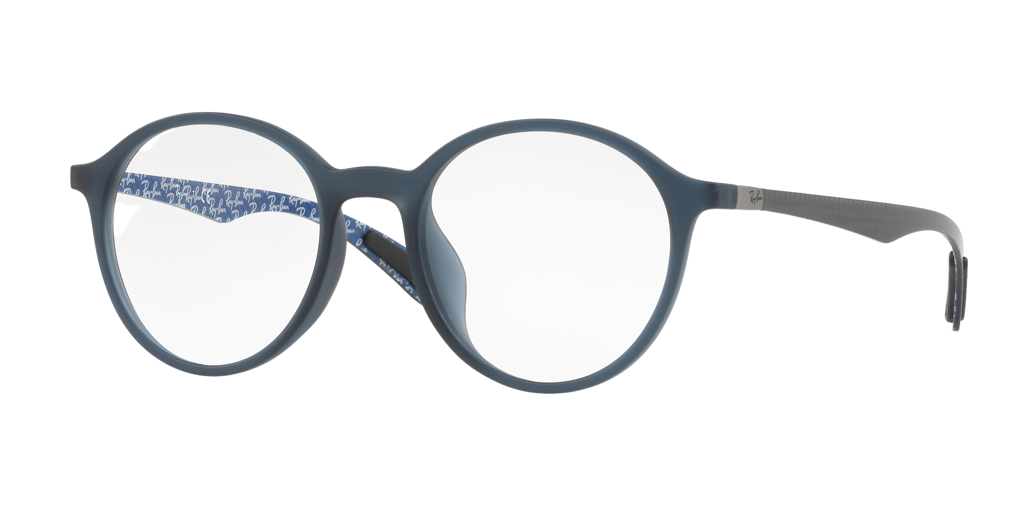 Ray-Ban RX8904F round eyeglasses in Matte Blue