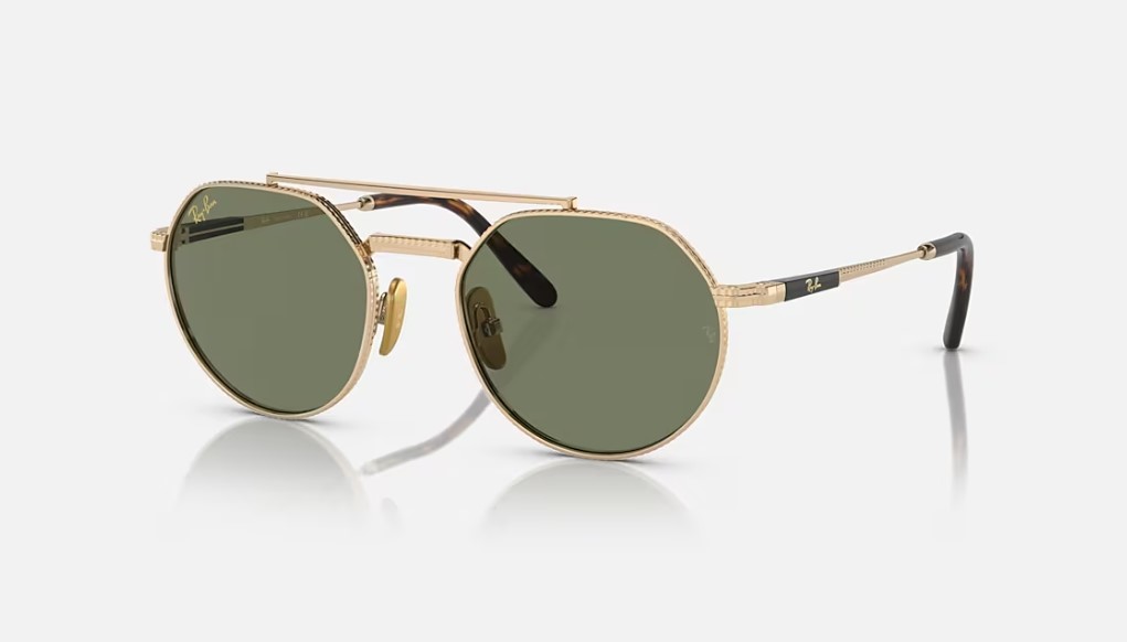 Ray-Ban JACK II TITANIUM irregular sunglasses in Artista w/Green